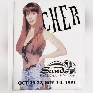 1991 CHER button pin